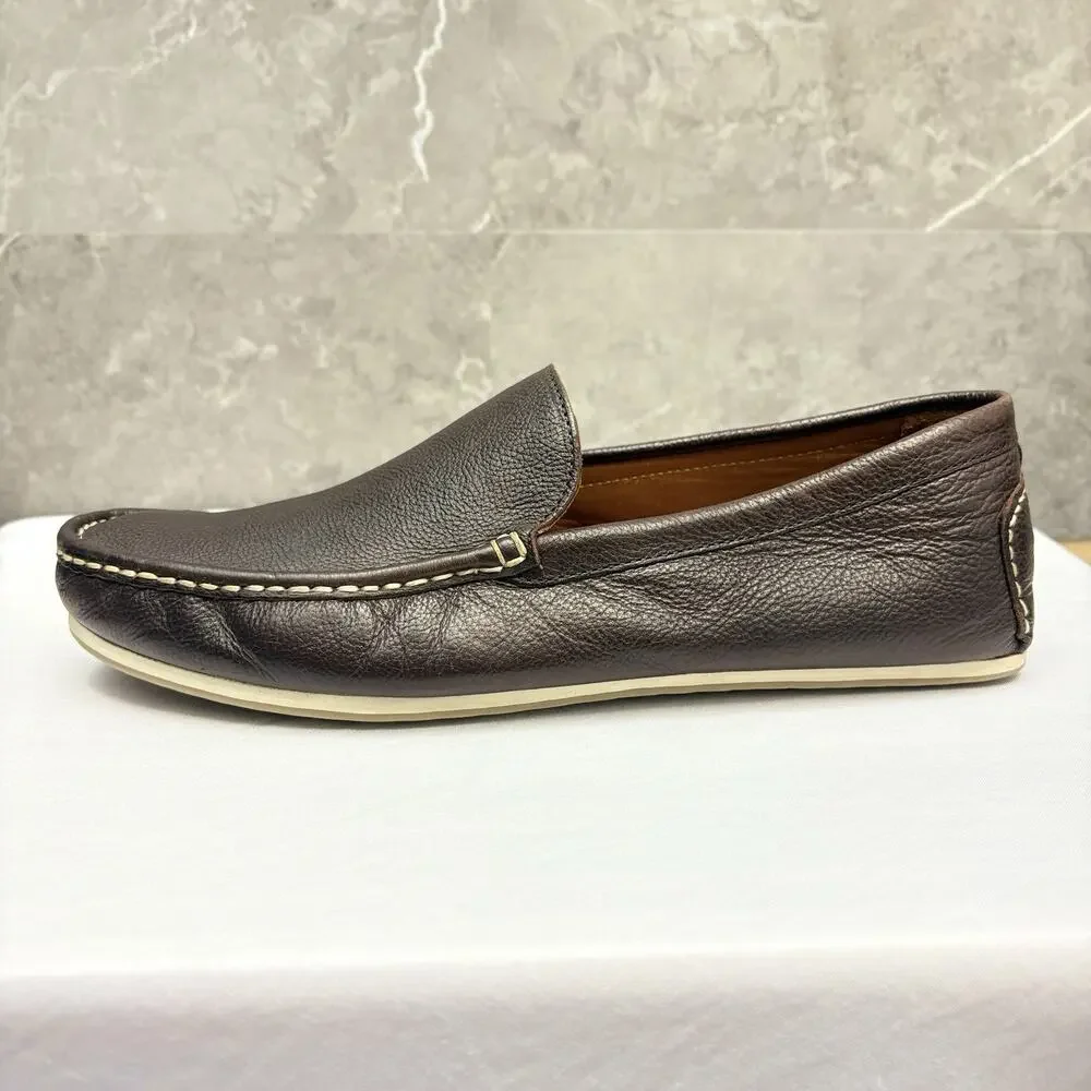 Allen Edmonds Loafers Brown Leather Slip On Moccasin Driving Shoes Mens Size 12D